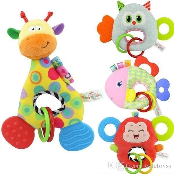

giraffe monkey animal stuffed doll soft plush toy newborn baby kids infant toy t565 soothers & teethers
