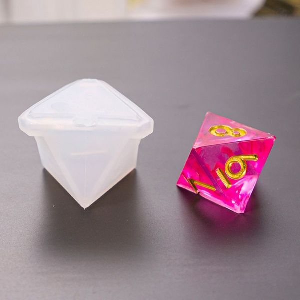 

7 shapes dice fillet square triangle dice digital game silicone mould m4yf