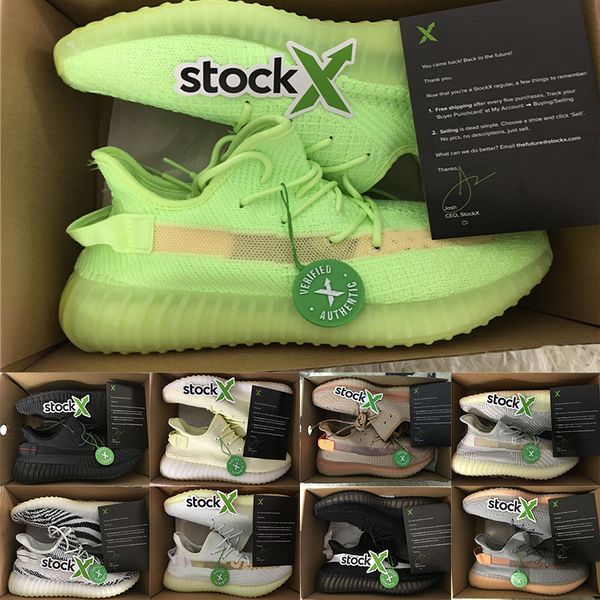 

True Form Static Черный Светоотражающий Gid Glow Kanye West Кроссовки Clay Zebra Крем Белое масло Мужчины кроссовки Женщины Дизайнерская спортивная обувь