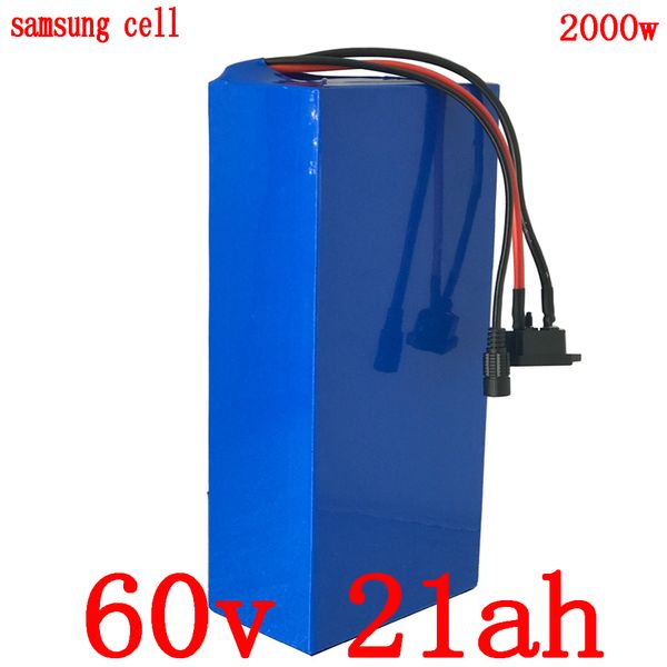 60V 21AH литий аккумуляторная батарея 1500W 2000W 2500W электрический самокат использование 60V 20AH велосипеда Samsung сотовых