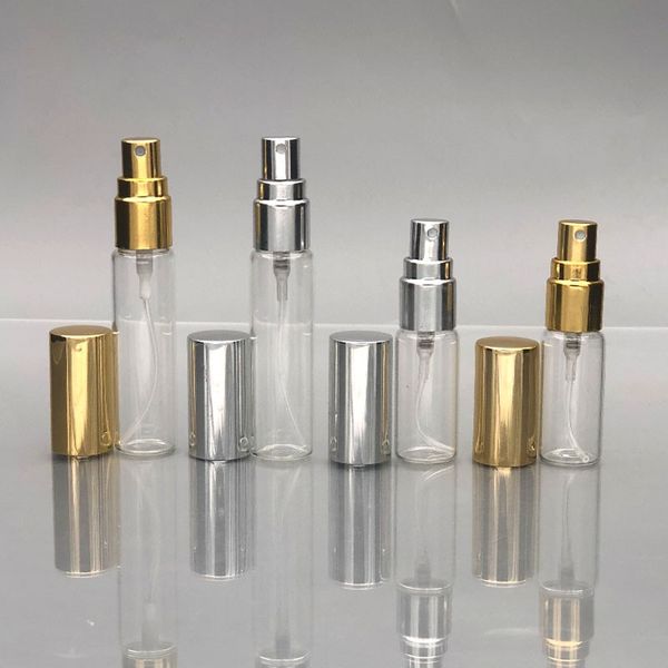 

5 МЛ / 10 МЛ Прозрачный Распылитель Стеклянная Бутылка С Металлом Серебро Золото Ал