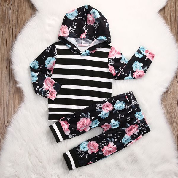 

pudcoco девочка одежда для новорожденных малышей девочки hoodie топы толстовка + брюки 2pcs наряды установить костюм, White