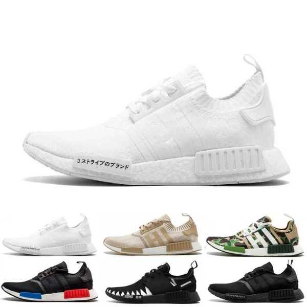 

nmd r1 oreo runner japan nbhd primeknit og triple black white camo running shoes men women nmds runners xr1 sports trainers size 36-45