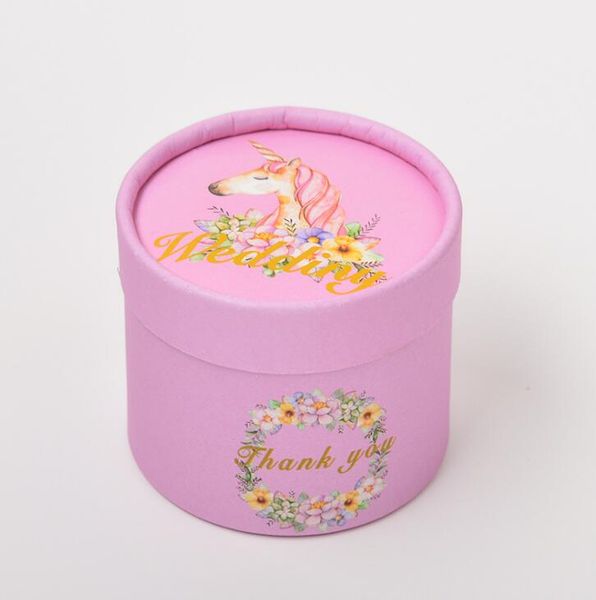 

20pcs pink paper gift box small cardboard candy box packaging boxes kraft paper tube jar wedding supplies