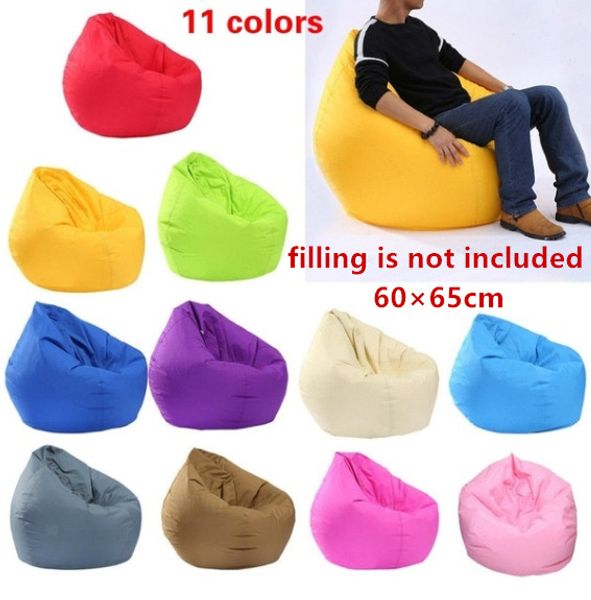 

solid 11 colors extra large bean bag chairs for adults kids couch sofa cover indoor lazy lounger soft cute rainbow home decor