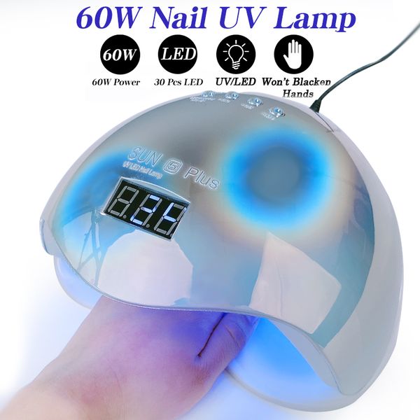

born pretty 60w nail dryer uv led lamp 30pcs leds gel nail polish curing lamp lcd display art tools for manicuring