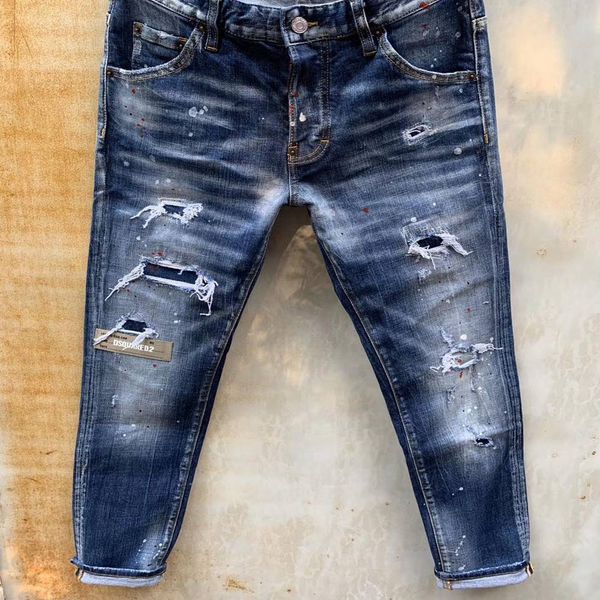 

mens designer jeans denim jean black ripped pants pour hommes men s italy fashion brand biker motorcycle rock revival jeans a51, Blue