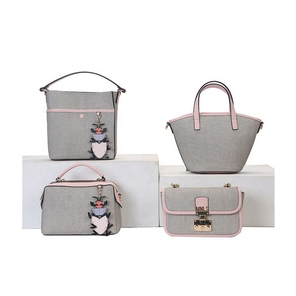 

2020 oem high-end 4 шт кисточкой сумочка набор бесплатный образец pu сумка японский бренд 4 в 1 сумочка оптом