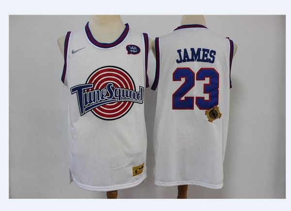 

men's slam dunk 2 air white bule 23 james basketball double-embroidery jerseys, Black;red