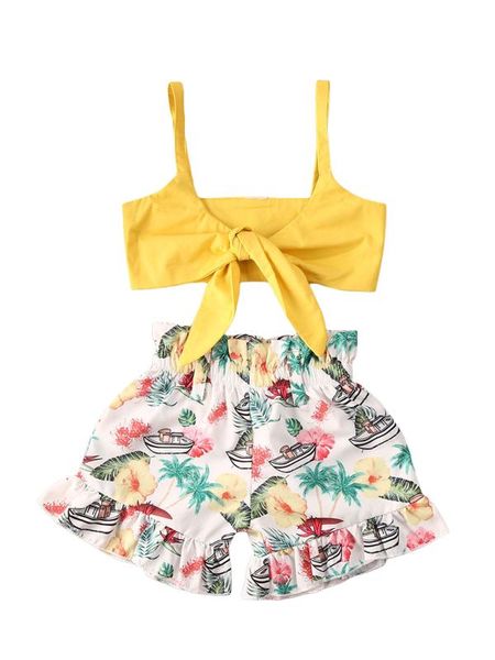 

1-5years kid ребёнок цветочных одежды набор рукава цветок tops + шорты костюмов, White