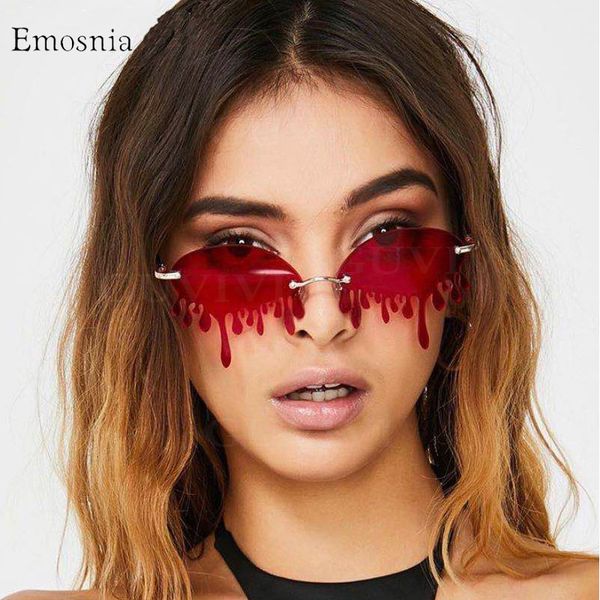 

emosnia 2020 new fashion women funny sunglasses ins celebrity street snap sun glasses ladies cool party teardrop glasses uv400