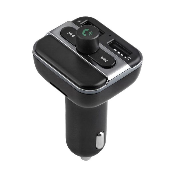 

bluetooth car kit fm transmitter handcar mp3 audio player voltage detection noise cancellation dual usb charger