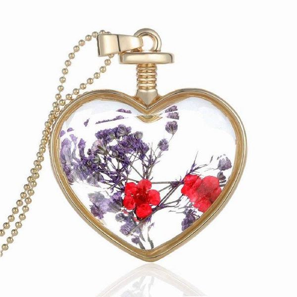 

women's vintage dress high waist flare skating dress flare pleated skirt dry flower pendant (gold, Silver