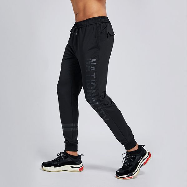 

2020 men training running gym pants men sports wear for gym jogging pants mens training athletic, Black;blue