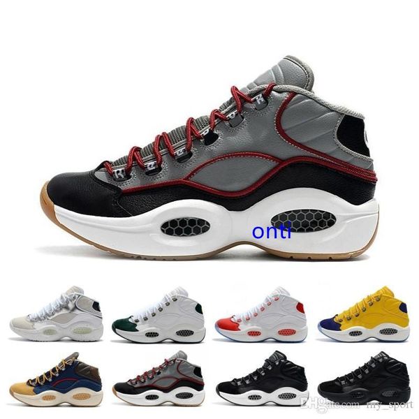 

дешевые продажа men sneakers вопрос 1 аллен айверсон классический мужской баскетбол sho хороший zapatillas дизайнер кроссовки мужчина тренер, Black