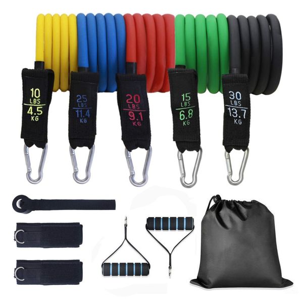 

yoga pull rope 11pcs workout pull exercises rope resistance bands latex tubes pedal excerciser body training