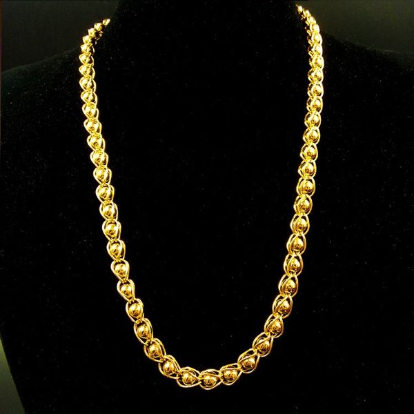 

hip hop chains for mens jewelry heavy yellow gold filled thick long big chunky hippie rock necklace 24 inches,7mm wide, Silver