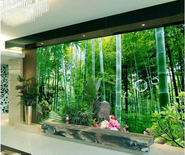 

wdbh 3d wallpaper custom p bamboo forest road tv background wall painting living room home decor 3d wall muals wall paper for walls 3 d