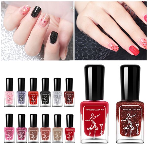 

nail polish waterproof long lasting nude color pearlescent glitter nail art fast dry polish set diy nails lacquer 15ml 30d