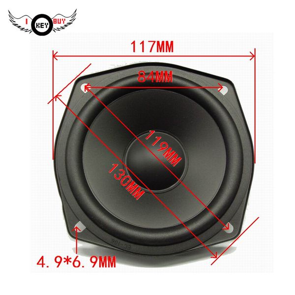 

i key buy high-quality 4.5 inch waterproof 8 ohm bass speaker 117mm rms 30w car midrange speakers