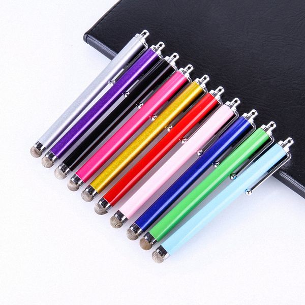 

fiber stylus pen capacitive touch screen mesh pen for iphone xr xs 8 7 smart phone tablet metal stylus