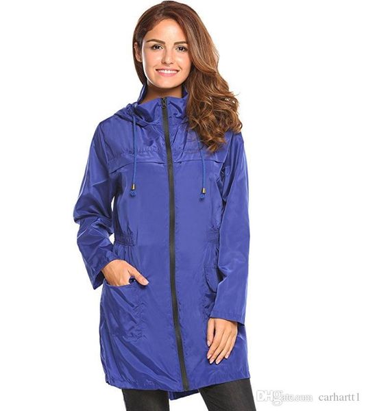 

womens solid color designer thick trench coats long sleeve hooded fashion zipper pocket fashion female clothing, Tan;black