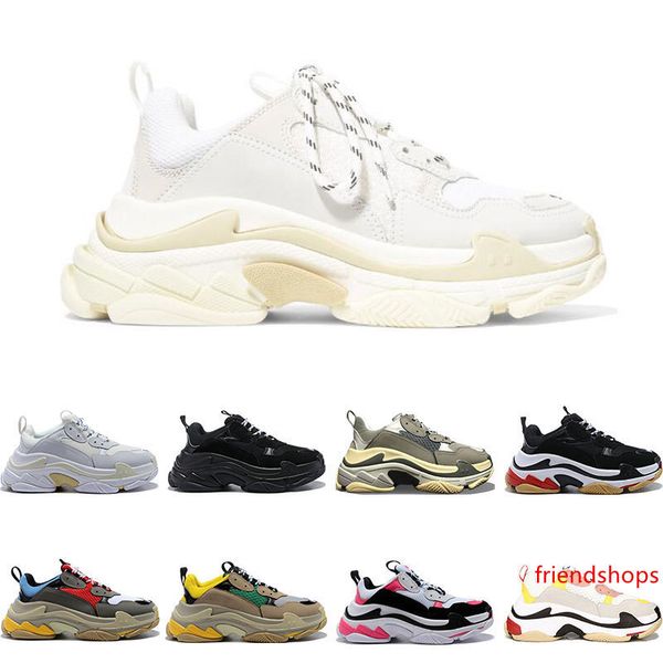 

designer shoes fashion paris 17 fw casual of triple s sneaker mens women black pink white sports sneakers size 36-45