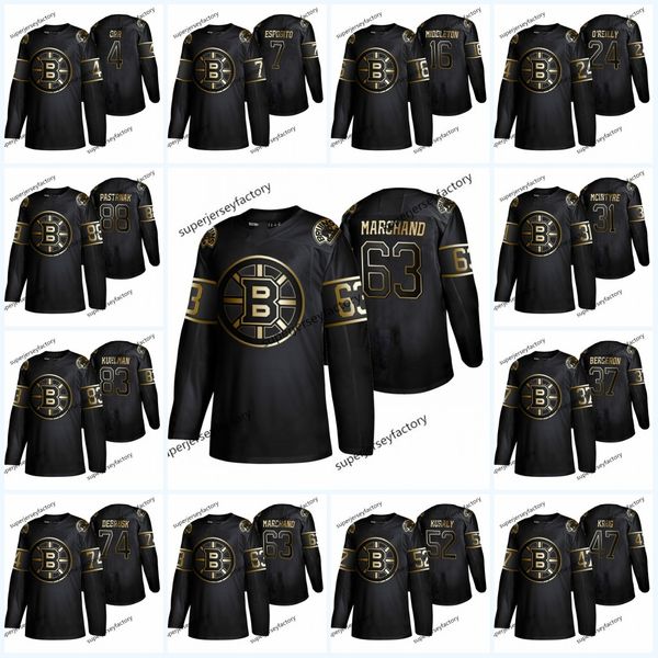 

2019 Golden Edition Jersey Boston Bruins Brad Marchand Pastrnak Marcus Johansson Krejci Tuukka Rask Kevan Miller Patrice Zdeno Chara