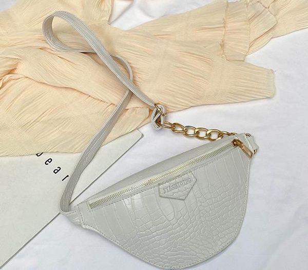 

crocodile pattern ladies chest waist bag 2020 new fashion net red female ins messenger wild shoulder bag