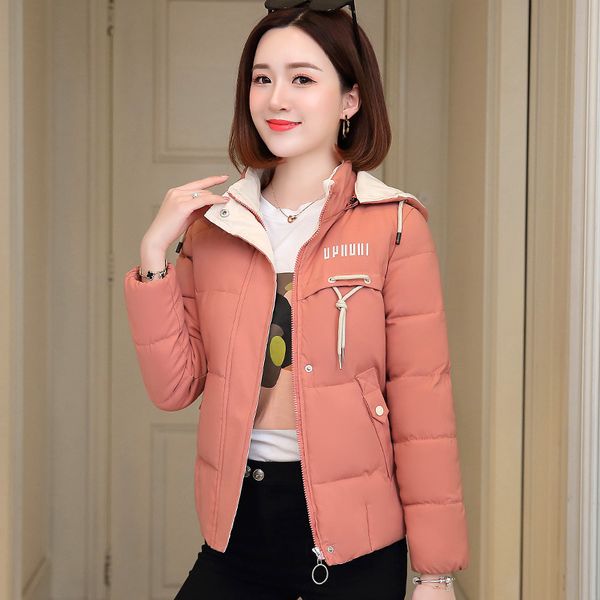 

2019 new style cotton-padded clothes women's short korean-style slim fit cotton coat women's large size cotton-padded jacket win, Blue;black