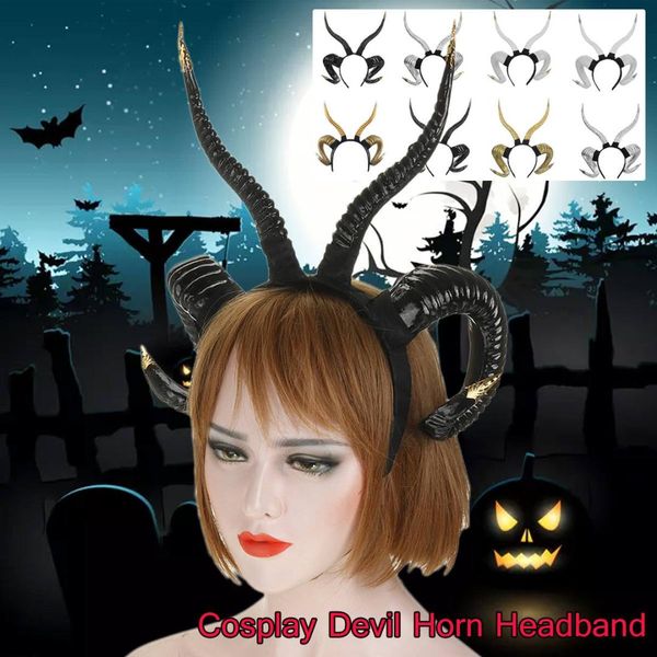 

gothic antelope sheep horn hoop headband forest animal pgraphy antler headpiece steampunk christmas halloween