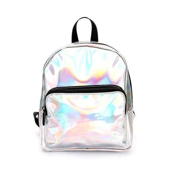 

pink letter laser backpack shoulder bag girls mini suede backpacks hologram shiny school students bag bookpacks travel beach bag hot