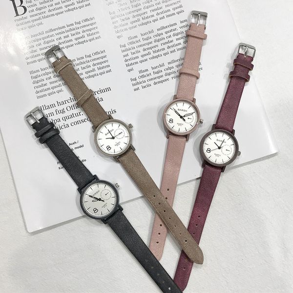 

new fashion ladies quartz watches simple leather strap chic dresses wrist watches reloj femenino women, Slivery;brown