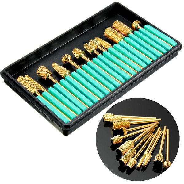 

12pcs nail art drill bit set cuticle remove manicure electric grinding bits tool with storage case js11
