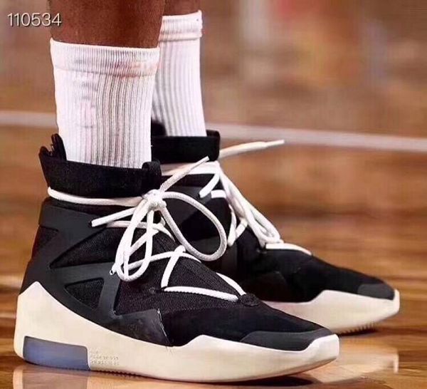 

new release air fear of god 1 high boots fog shoes light bone black sail casual shoes men sports zoom sneakers ar4237-002
