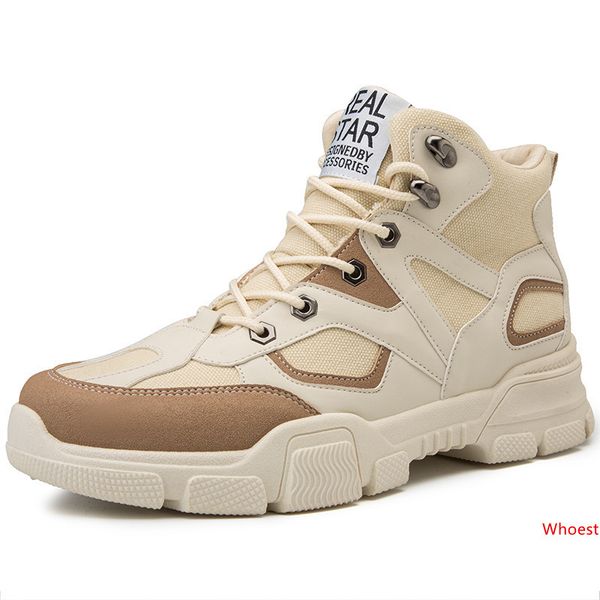 

2019 winter fashion mens high-old dad casual shoes black white grey beige mens trainers sneaker shoes