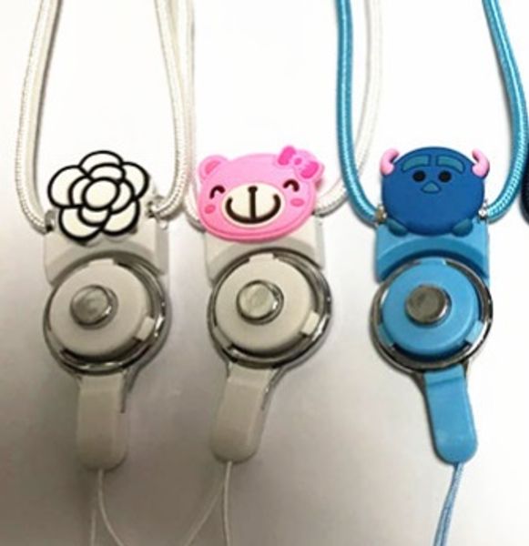 

cell phone straps charms cartoon 2 in 1 lanyard detachable rotating mobile phone rope hanging neck ring-type dual-purpose multi-purpose