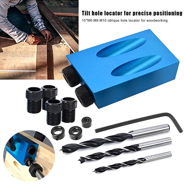

inclined hole locator kit wood clamp fixture carpentry tool accessories durable for woodworking lsk99