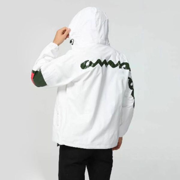 

18fw box logo x cham europe america logo jacket casual spring autumn warm coat street hip hop men women jacket outwear hfymjk061, Black;brown