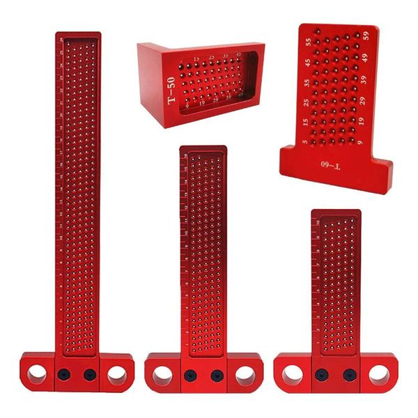 

woodworking scribe t50/t60/t100/t160/t260 t-type ruler hole scribing gauge aluminum crossed feet crossed-out tool measuring tool