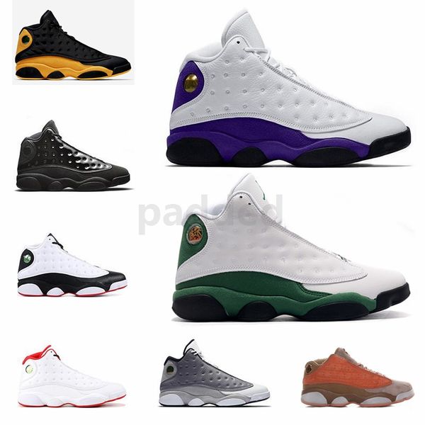 

2019 new airretrojordan 13 lakers celtic basketball shoes 13s clot atmosphere grey cap and gown bred he got game mens trainer sports sneaker, White;red