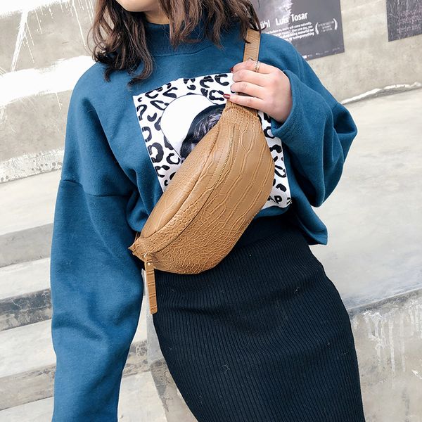 

2020 new stone pattern waist multifunctional chest bag fashion female bag