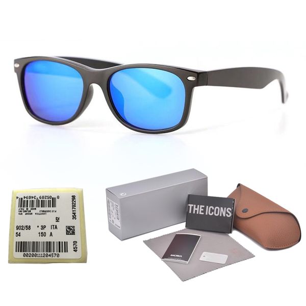 

12 Colors High Quality Brand Designer Metal hinge sunglasses for men women plank frame Mirror glass lens with Retail cases and label