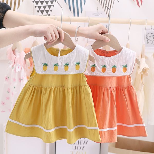 

дети дизайнер одежды девушка одевает 20201-3 лет без рукавов платья детского ребенка тонкого пуловер платье моды, Red;yellow