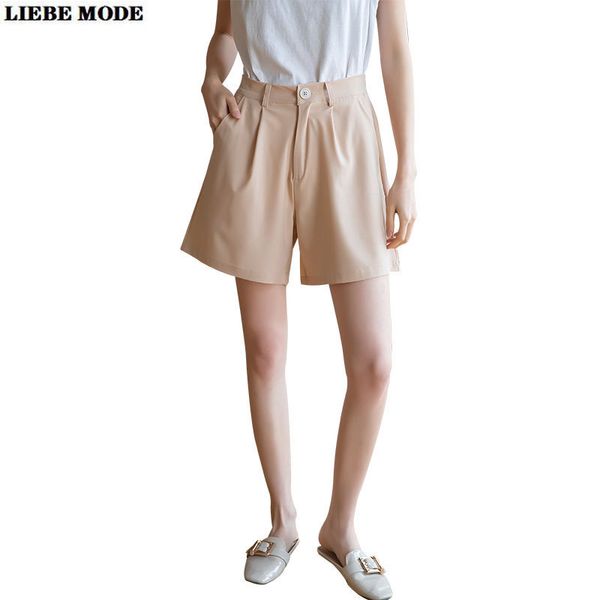 

women's shorts 110kg plus size high waist for women 2021 summer loose chiffon short pants woman casual wide leg femme black khaki, White;black