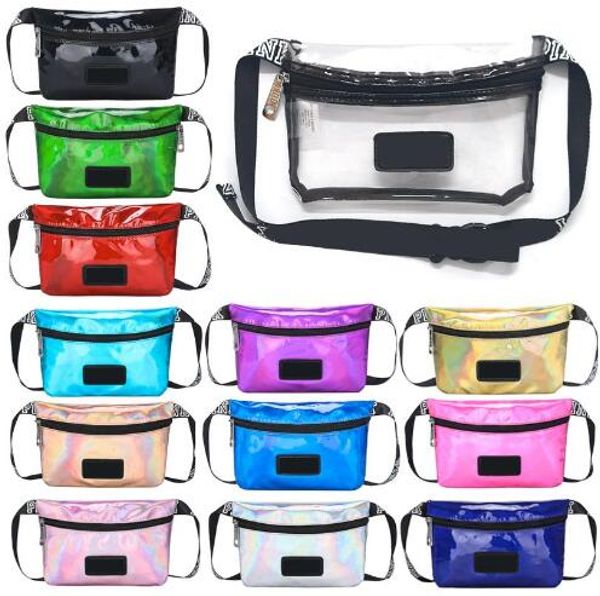 

Pink letter la er wai t bag pocket port outdoor bag travel fanny pack women leather belt bag wai t fanny pack pur e