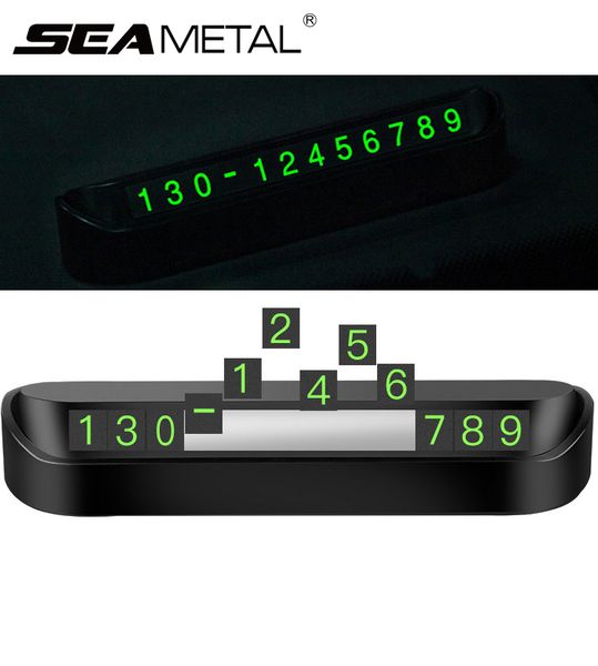 

car temporary parking card luminous phone number card automobiles interior park car snumber plate universal for styling