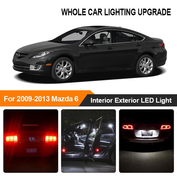 

white red amber car bulbs exterior interior led light for 2009 2010 2011-2013 6 reverse brake parking turn signal lamp
