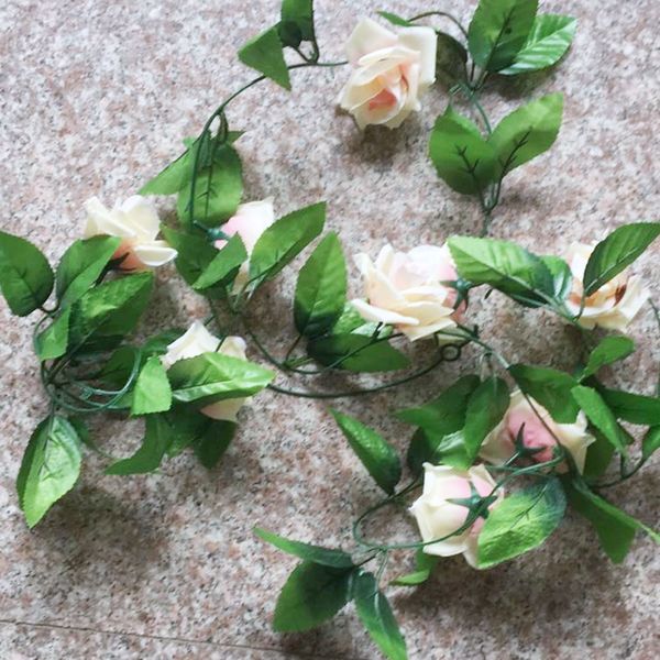 

artificial flower silk rose leaf garland vine ivy home wedding garden decor