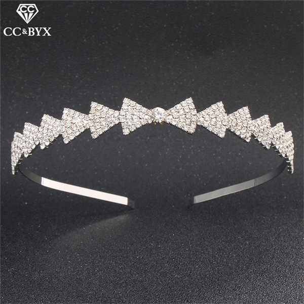 

cc wedding jewelry hairbands crown tiara pageant fashion engagement hair accessories for bridal fine gifts butterfly diy hx255, Golden;white